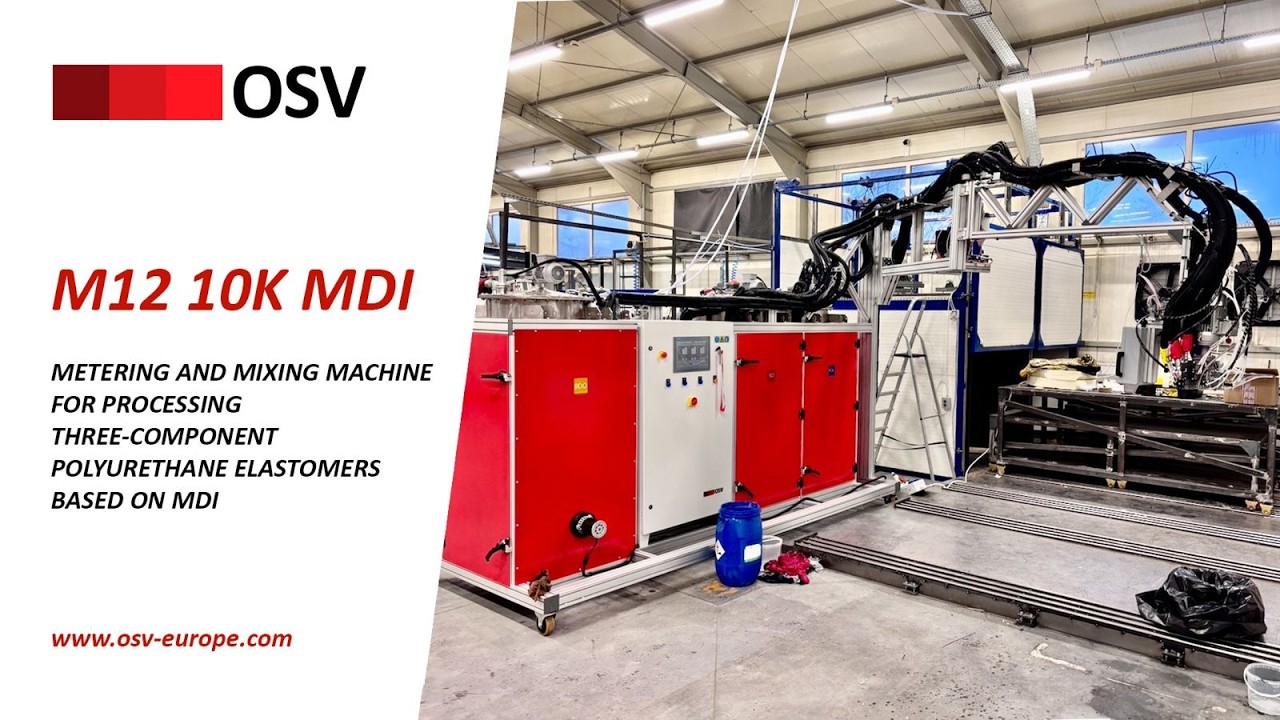 OSV M12 10K MDI — metering and mixing machine for processing polyurethane elastomers bases on MDI