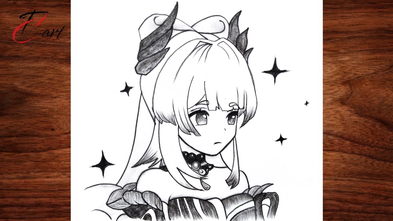 Beautiful Anime Girl Drawing ✨ | Easy Pencil Sketch Step by Step | Aesthetic Art Tutorial