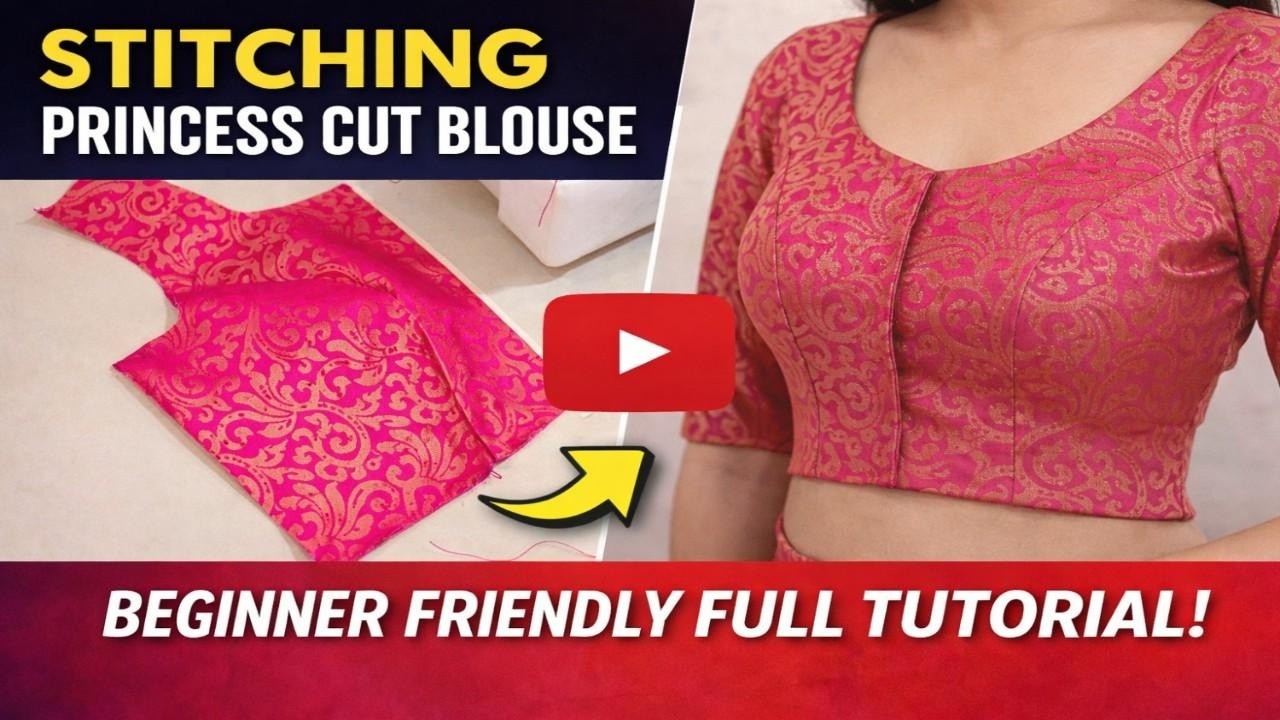 Full Stitching Tutorial Princess Cut Blouse | Helpful For Beginer  #fashion  #stitching #sewing
