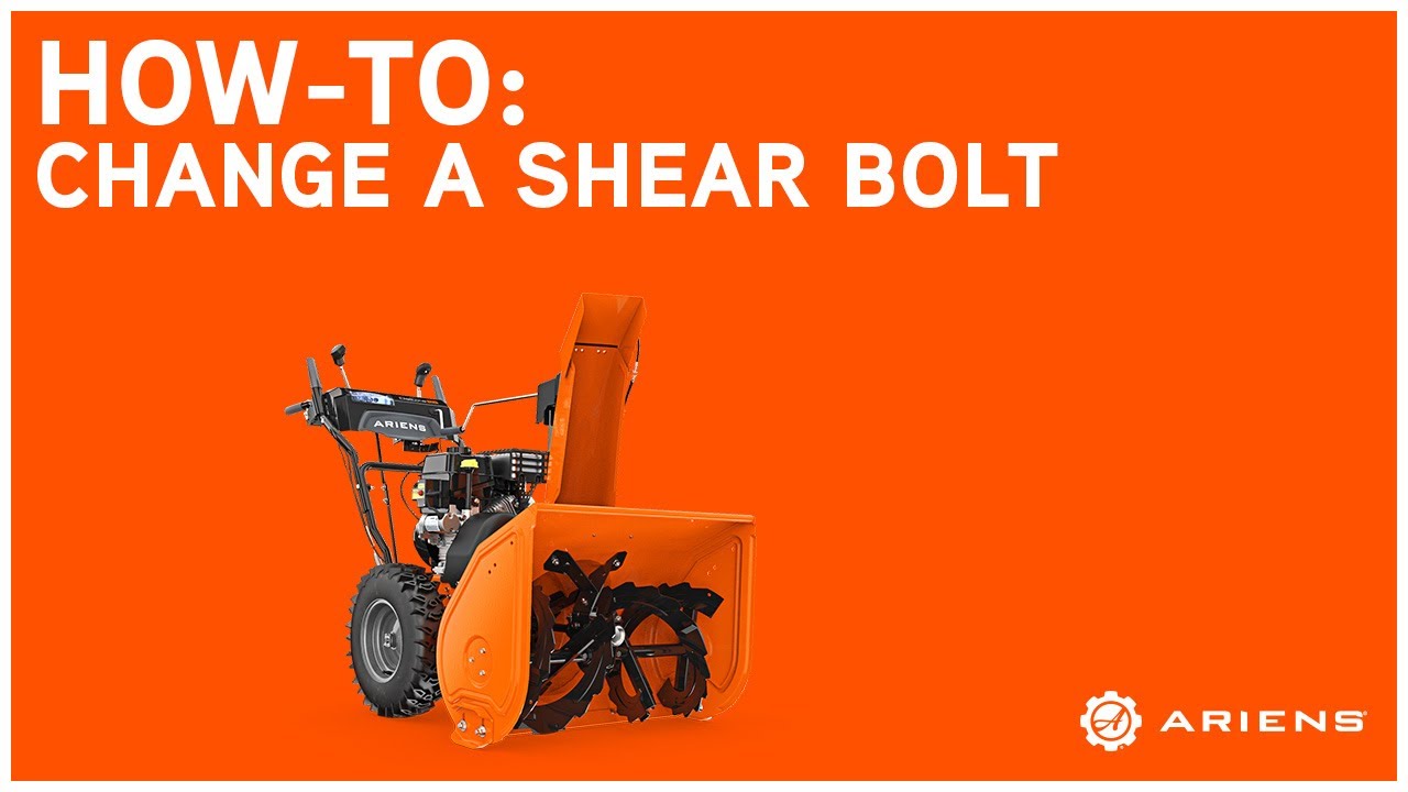 How to Change a Snow Blower Shear Bolt | Ariens®