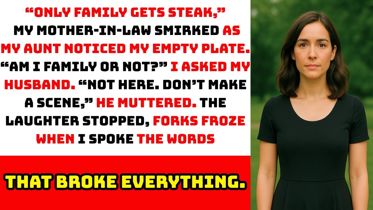Family Revenge Stories| My Mother-In-Law Served Everyone Prime Steak &mdash; I Only Got a Salad. Then ..