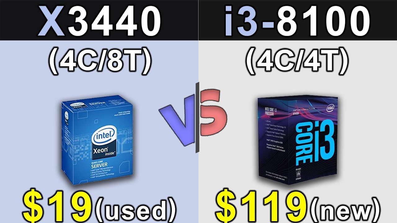 Xeon X3440 (3.8GHz) Vs. i3-8100 | GTX 1060 6GB | Which is a Better Value For MONEY...???