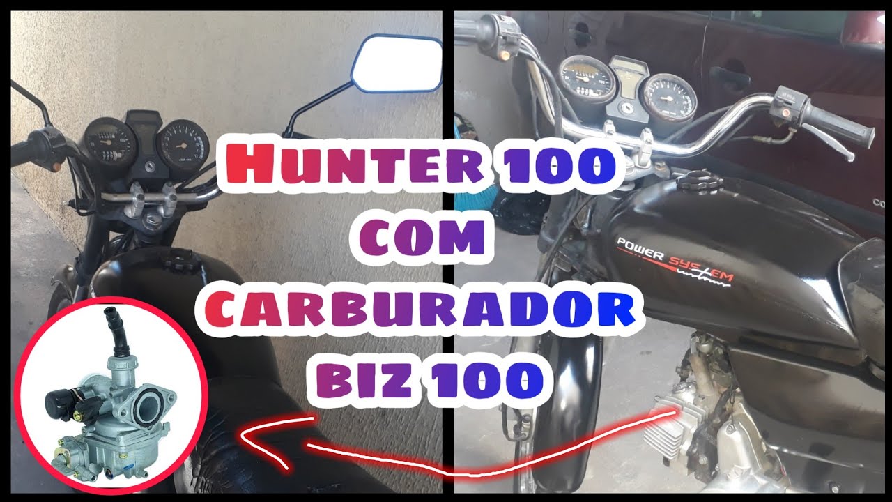 Coloquei Carburador da Honda BIZ na Sundown HUNTER 100, Partida elétrica top