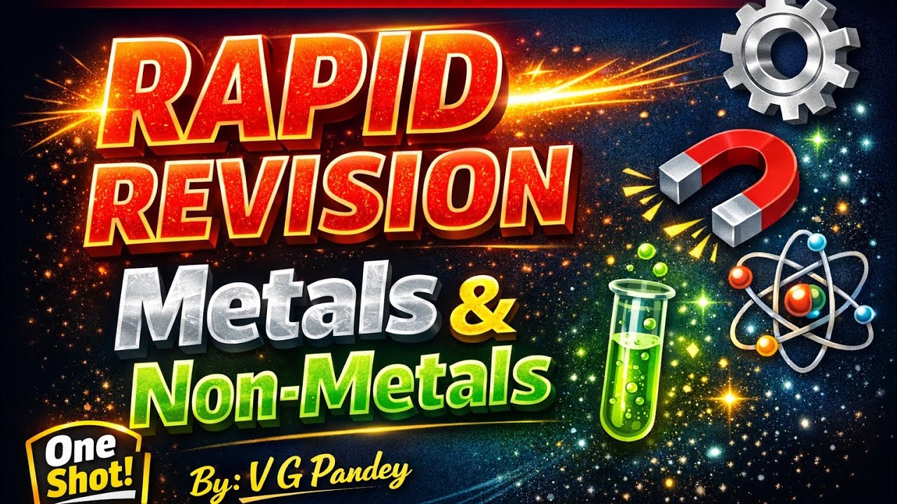 Metals and Nonmetals, Class 10th CBSE Board, Rapid Revision for Board, Important Activities &PYQs
