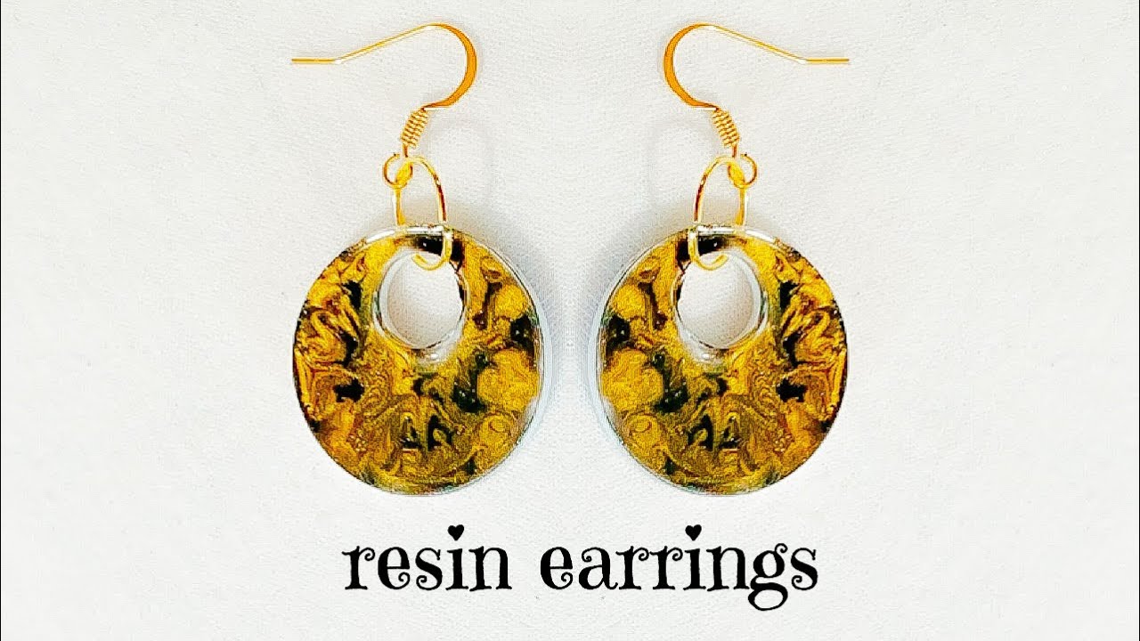 resin earrings/making beautiful marble effect resin earrings/simple and quick uv resin earrings