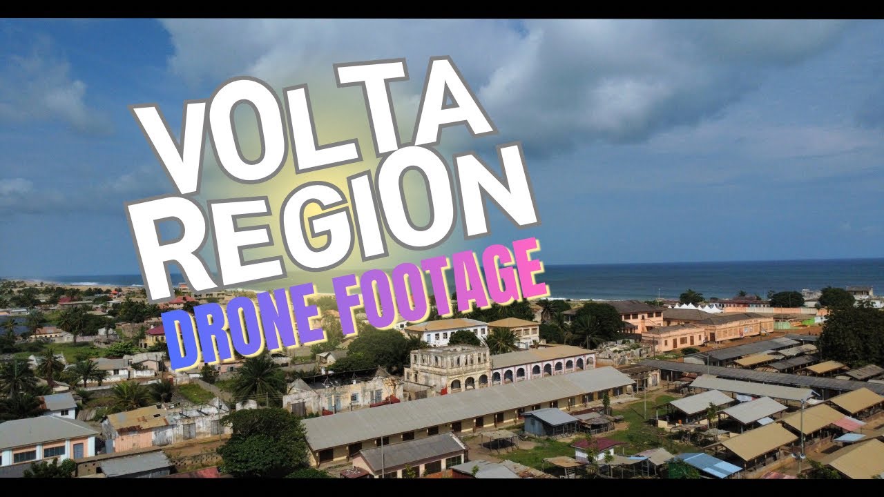 DRONE VIEW OF VOLTA REGION \ KETA \ ANLOGA\ LAGOON