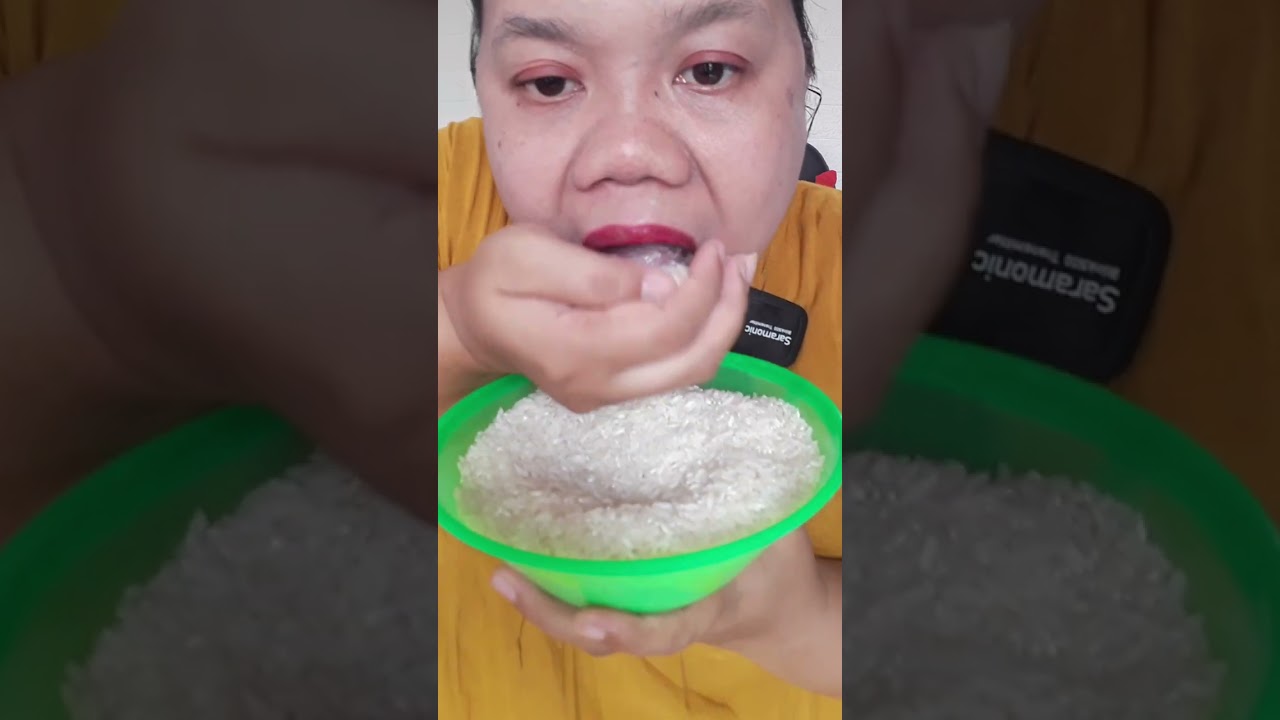 45.DYMA 💕ASMR RAW RICE EATING |Makan Beras Mentah| asmrrawriceeating| asmrsounds | @Dymareal