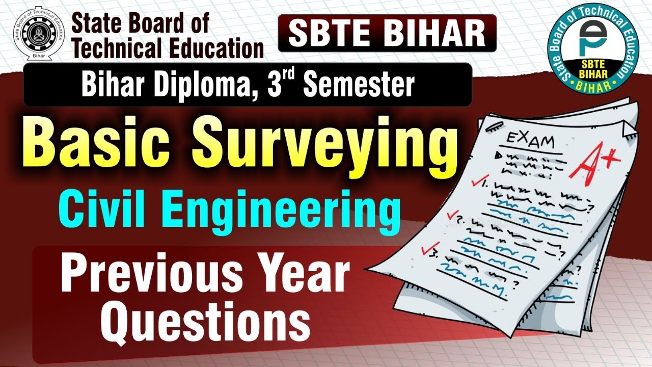 Basic Surveying | SBTE Diploma 3rd Semester | Civil Engineering | Previous year Questions #sbtebihar