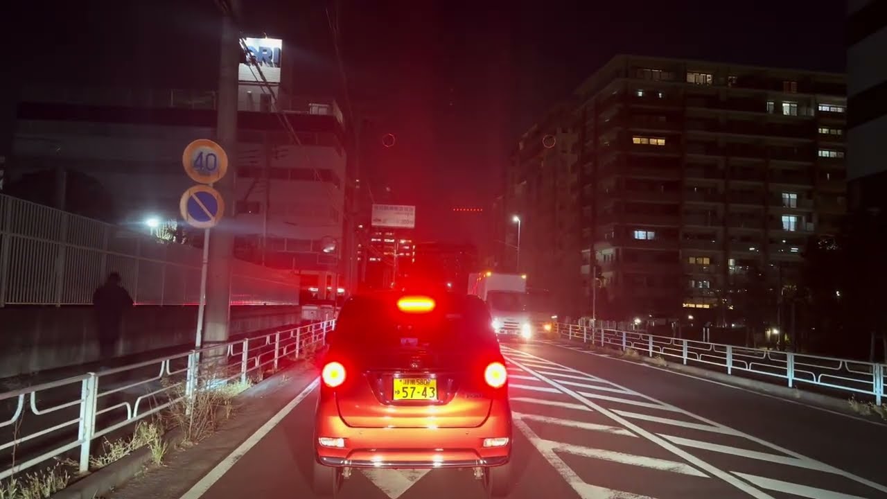 Late Evening Drive around Kanagawa Countryside in Yokohama From Hodogaya Ward to Aoba Ward. 