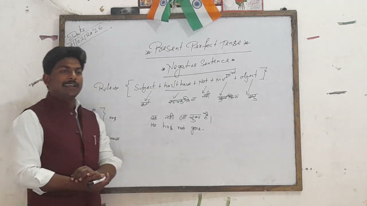Maa vindhyawasini  coaching #education #present perfect tense #viral #trending  #Negative sente 