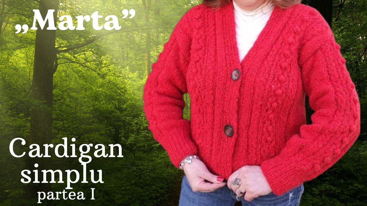 „Marta” - cardigan simplu tricotat- partea I