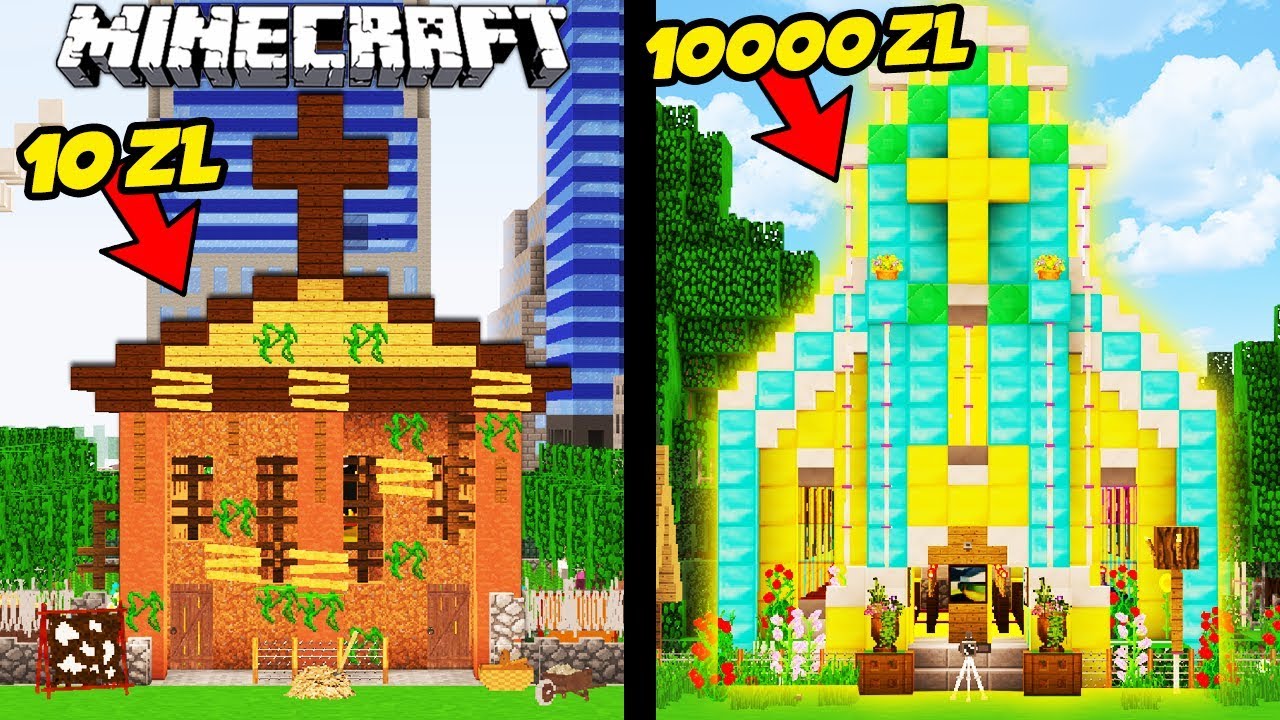 KOŚCIÓŁ ZA 10 ZŁ VS KOŚCIÓŁ ZA 10000 ZŁ W MINECRAFT! || MINECRAFT PRESTIŻ