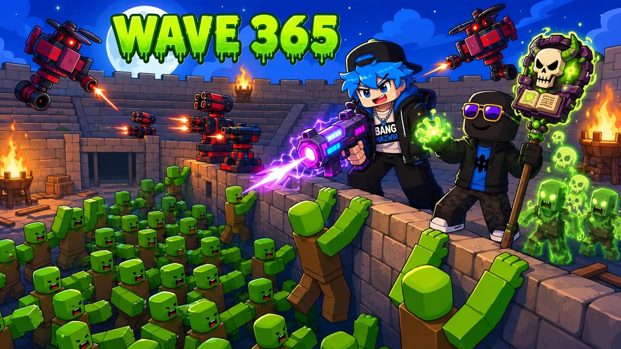 Surviving 365 Waves In Survive Zombie Arena | HARDCORE MODE ROBLOX #4