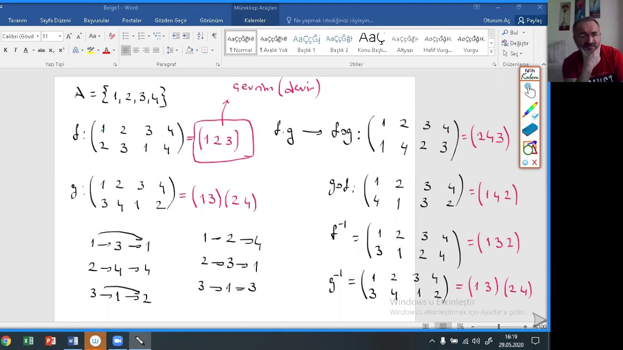 METİN HOCA İLE MATEMATİK ÖABT-SİMETRİK GRUPLAR