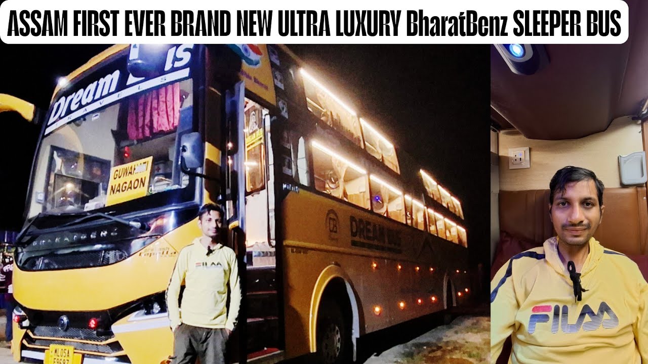 ASSAM First Ever BRAND NEW ULTRA LUXURY 2×1 BharatBenz SLEEPER BUS with PERSONAL TV | Dream Bus