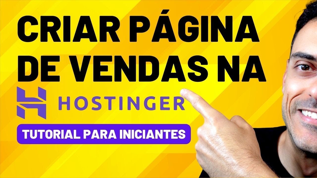 Como criar uma página de vendas | Como criar um site na Hostinger