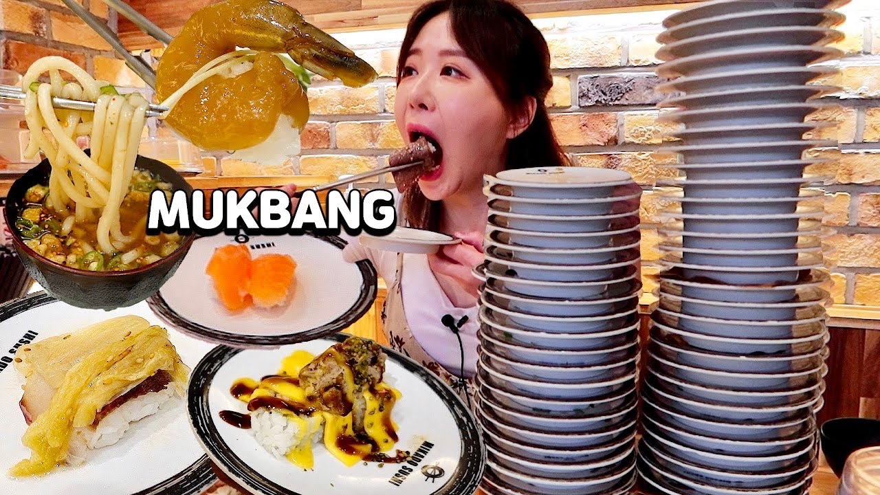 회전초밥 털기🔥가볍게 먹으러 갔는데.. 조용히 초밥 50접시 먹고 왔습니다!!!!🤫50 Plates of Sushi OUTDOOR MUKBANG