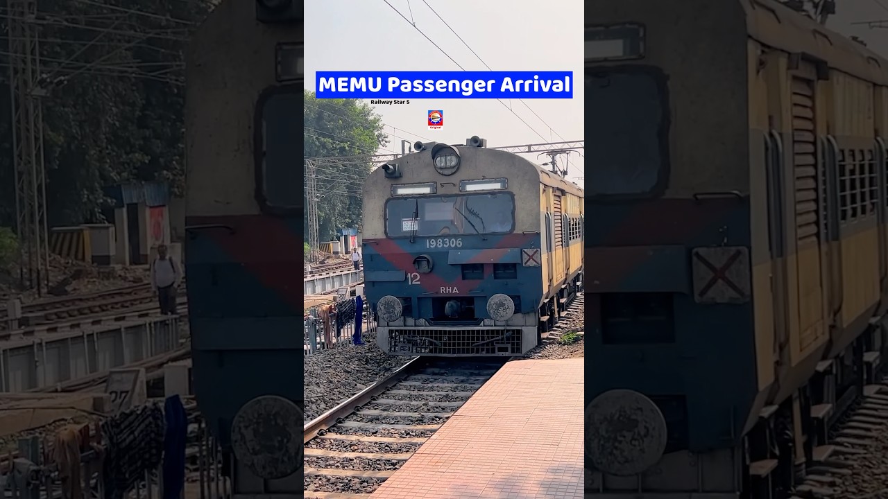 MEMU Passenger Train Arrival 🚄❤️😍 #shortvideo #shorts #memutrain