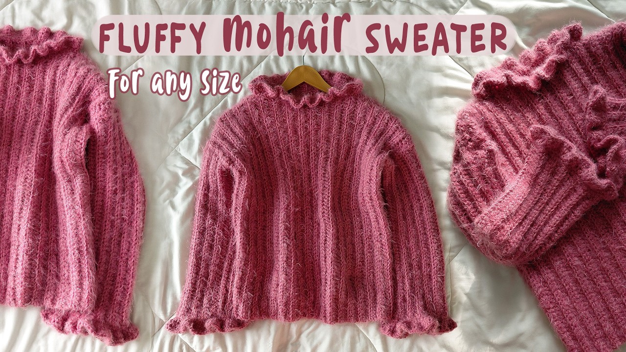 Crochet Sweater Tutorial🎀 | Easy Beginner Friendly | ANY SIZE!
