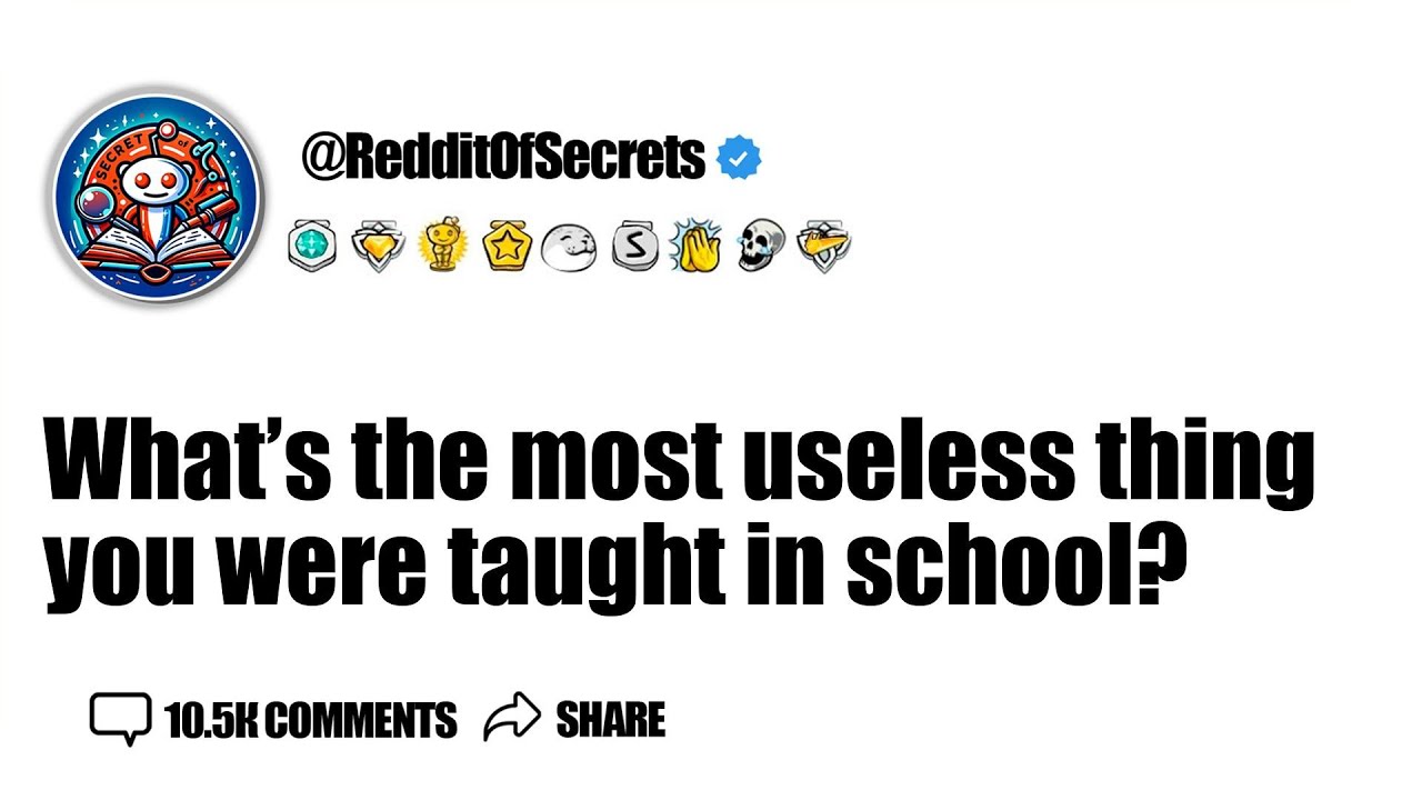 Что самое бесполезное вас учили в школе? (AskReddit)
