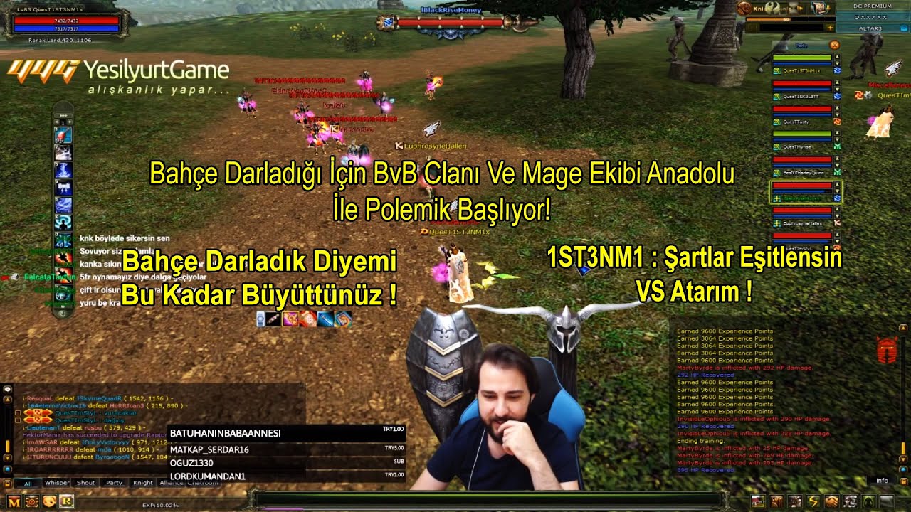 1ST3NM1 - Bah&ccedil;e Darladığı İ&ccedil;in BvB Clanı Ve Mage Ekibi Anadolu İle Polemik Başlıyor! | Knight Online