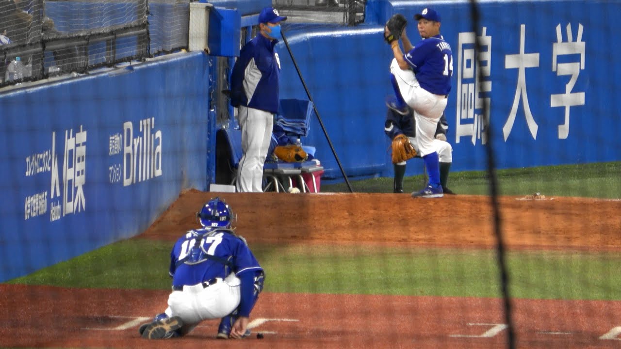 多彩な球種を操る谷元圭介のブルペン投球(2020/10/24)