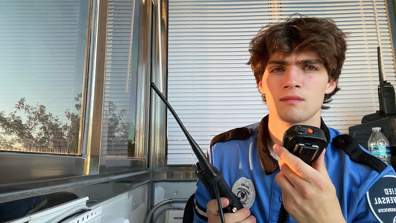 Day in the shift of a security guard 