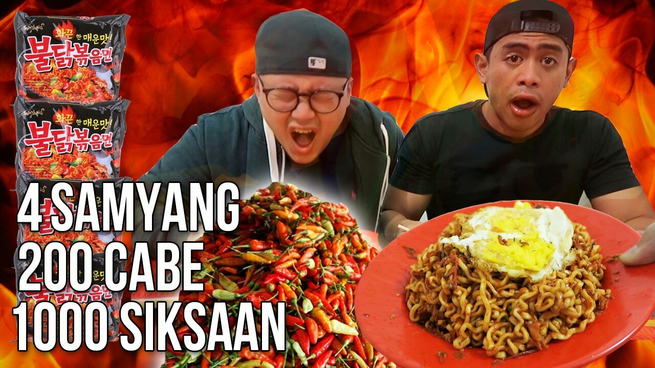 SADIS!! Samyang ABANG ADEK 200 Cabe Challenge ft Tanboy Kun