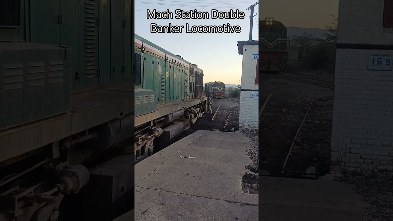 Mach Railway station Banker Locomotive #train #railwaycontent #traintravel #pakrailwaystourism