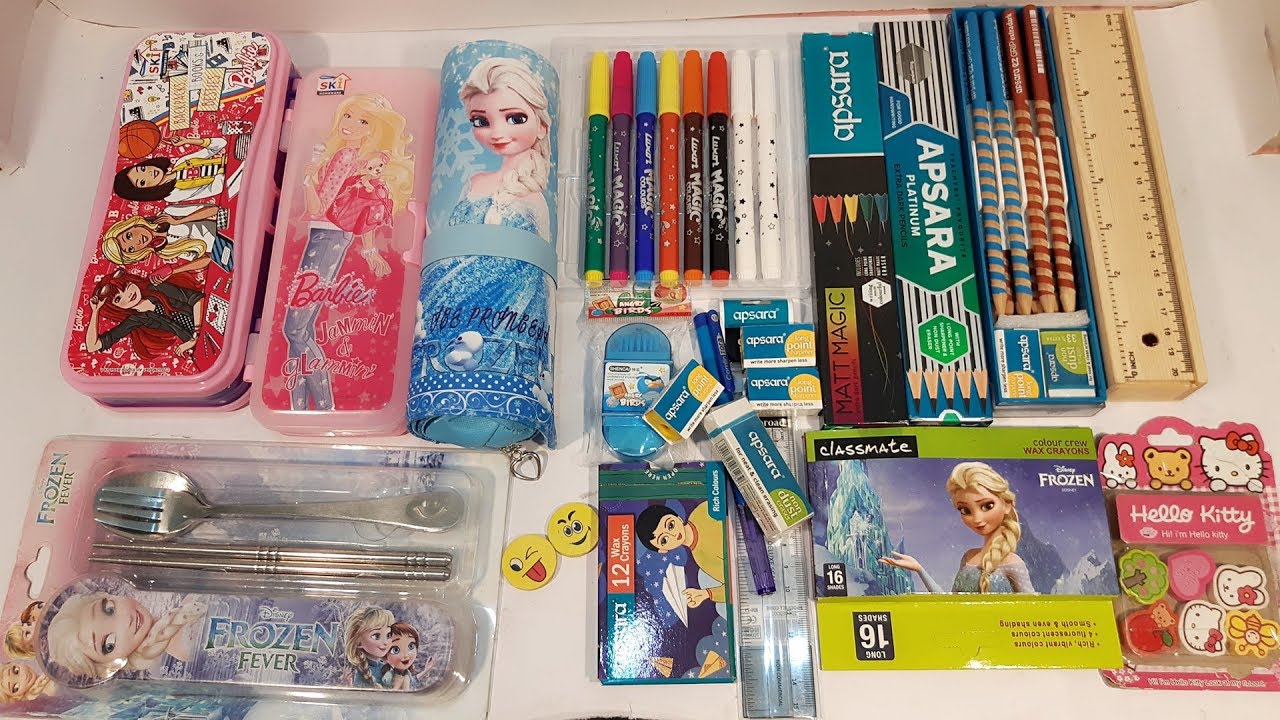 Feel the Barbie & Disney Frozen Pencil Box and Geometry Box