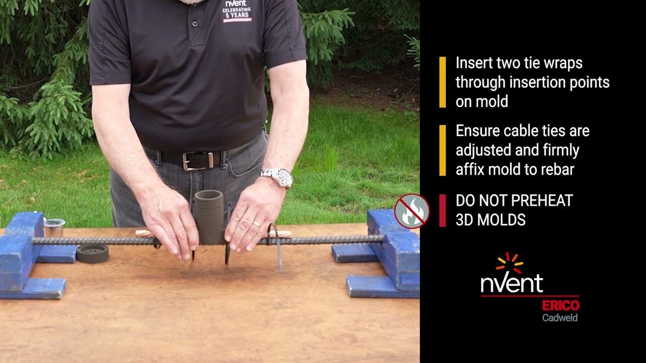 nVent ERICO Cadweld One Shot, 3D Cable to Rebar, Type RT and RR, Exothermic Connection
