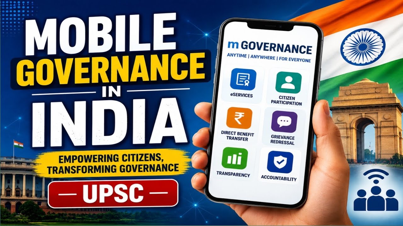 Mobile Governance (m-Governance) In India | Digital India & E-Governance | UPSC Current Affairs