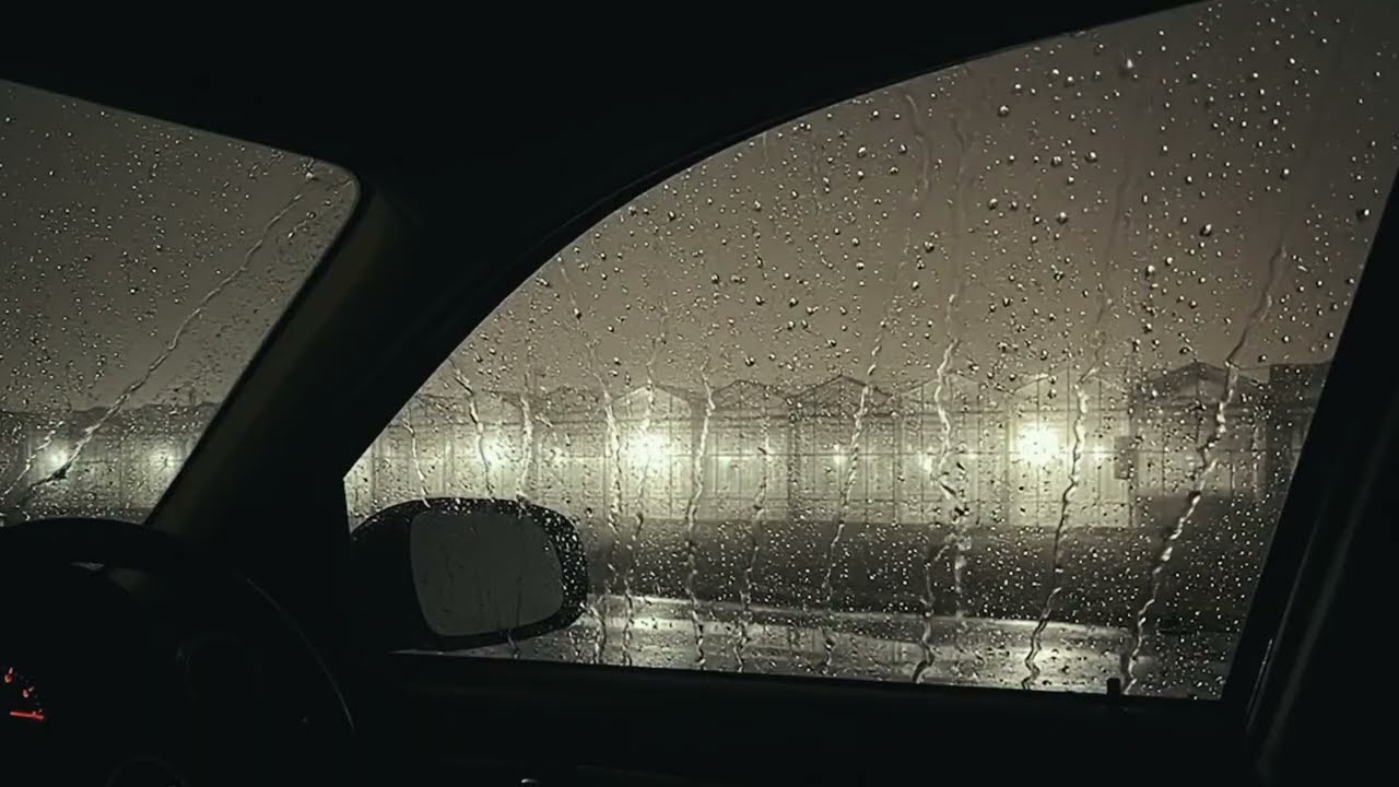 Rain Thunder Windshield Drive Relaxation for Sleep ASMR 8hrs | Storm Highway POV Natural Ambience