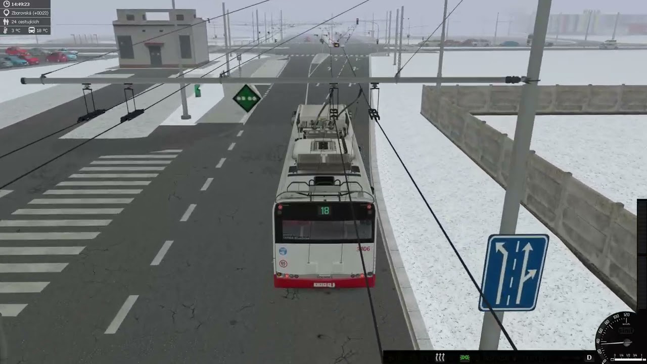 SIMT Linka 18+17 včetně dopravních komplikací  verze 1.6.99