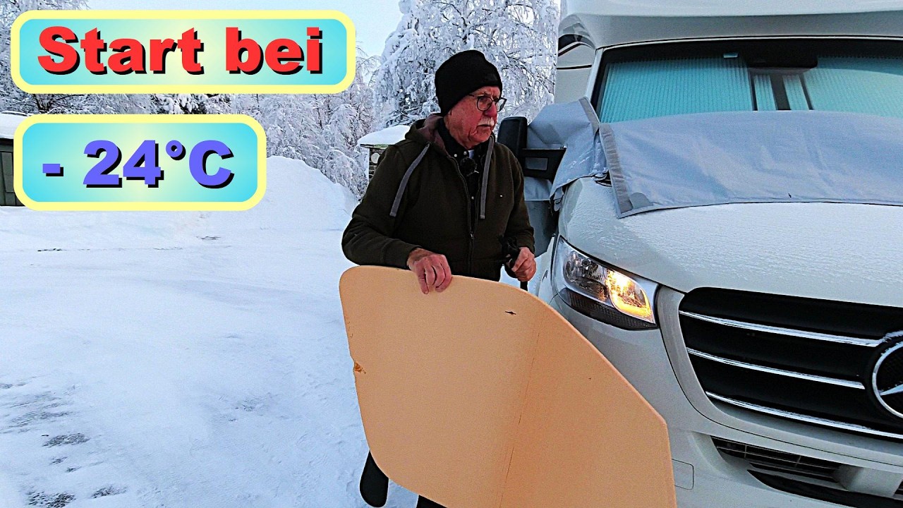 #15 Winter 26, Wasser werfen, Generator, Winterabdeckung abbauen, Fahrt nach Jokkmokk