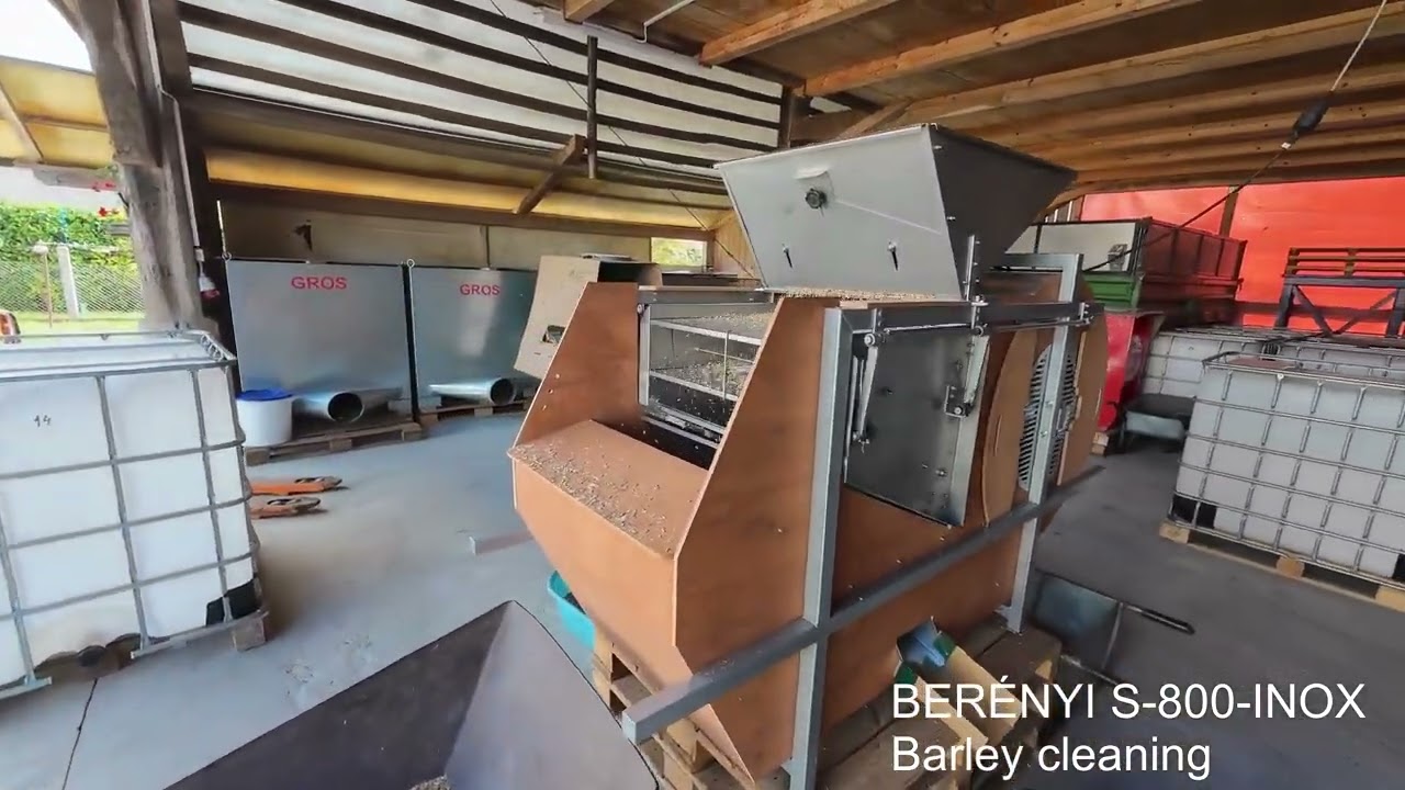 barley cleaning 2025 (orzo, orge, gerste, ječam, árpa) with BERÉNYI S-800-INOX machine