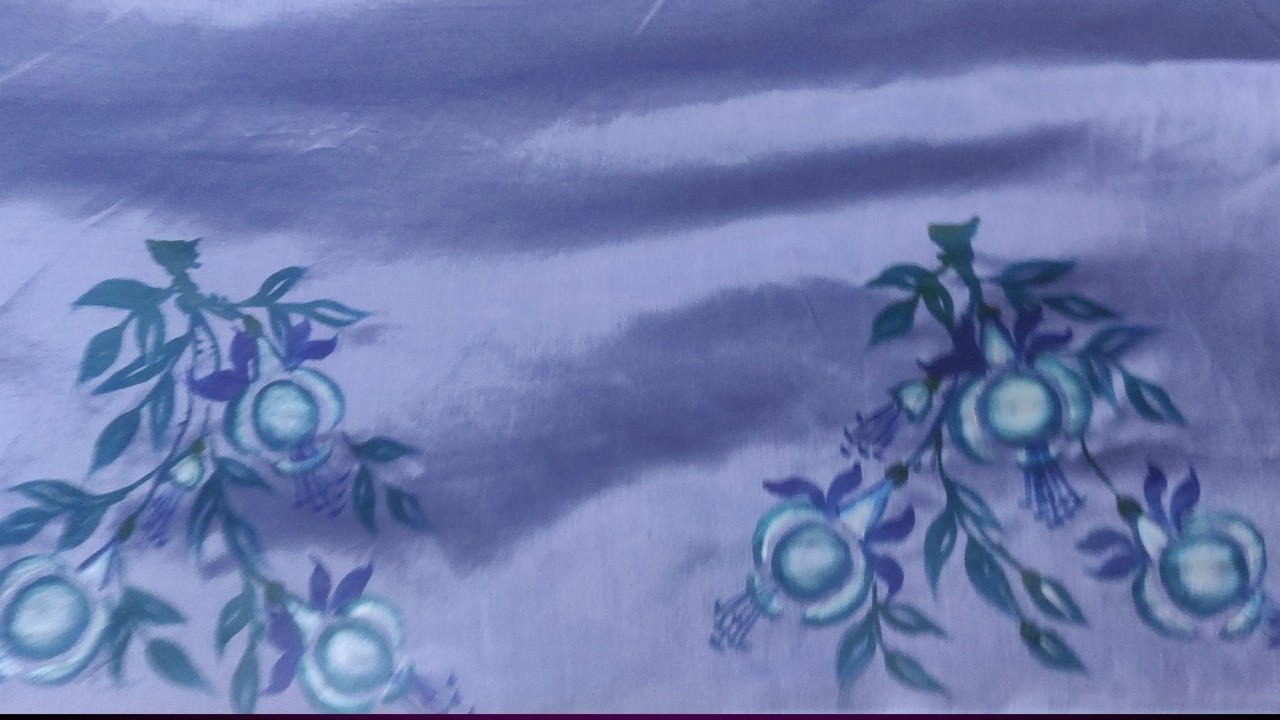 Tutorial Free Hand Bunches On Saree / Wet On Wet Technique /Aparna Arts is live