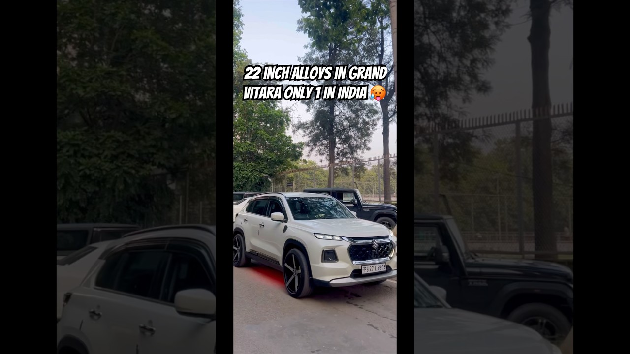 22 inch alloys in grand vitara only 1 in India 🥵 #vitarabrezza #grandvitara