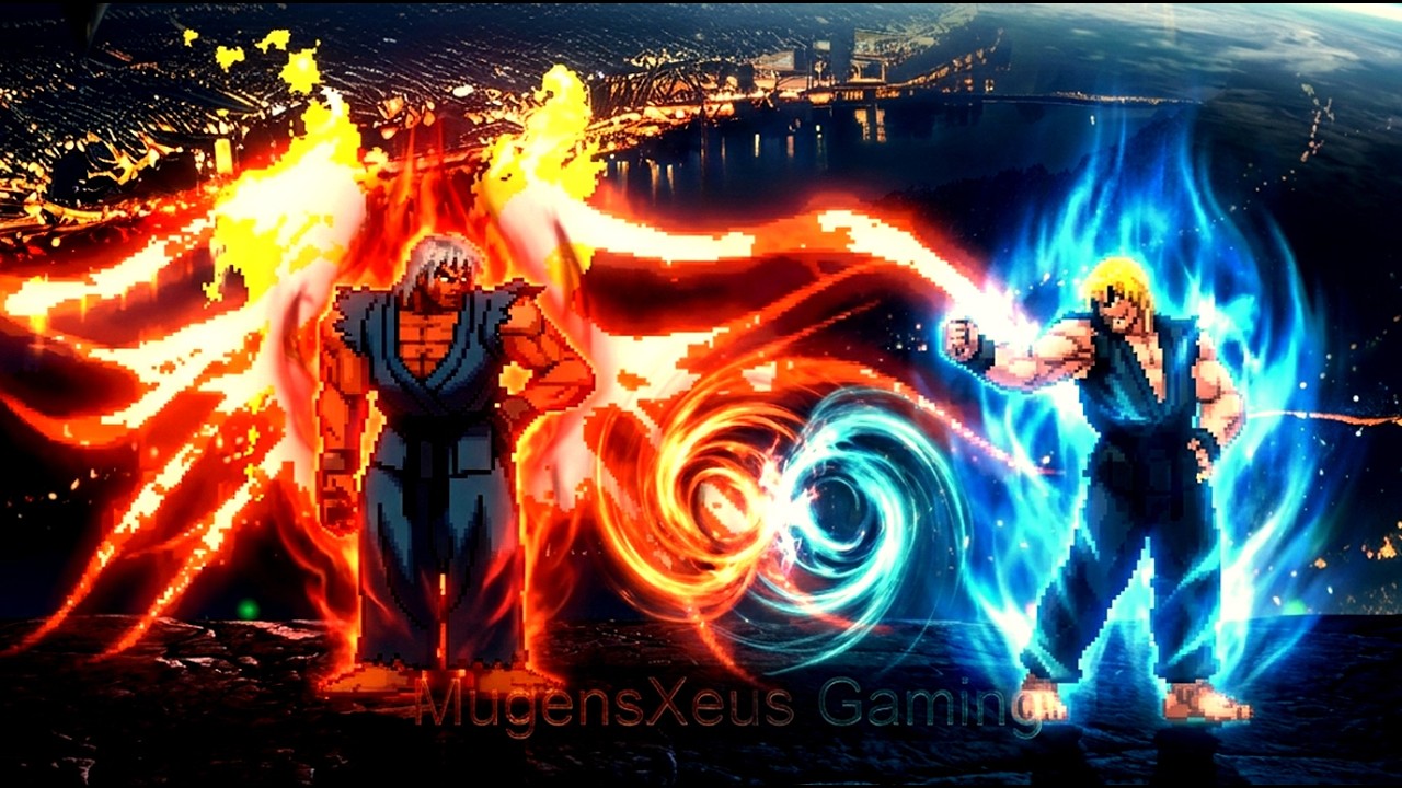 [Street Fighter Mugens ] God Flame Ken Vs Fire Ken