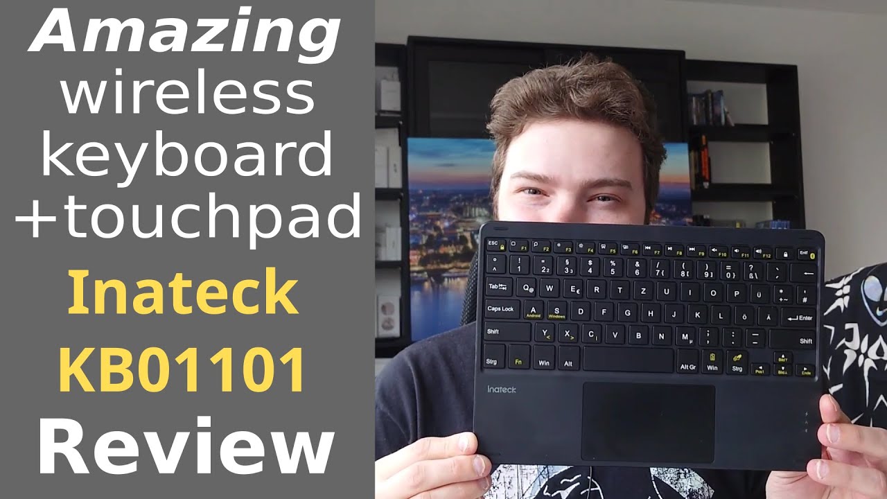 Inateck KB01101 - Amazing compact wireless keyboard+touchpad for tablets, smartphones & computers