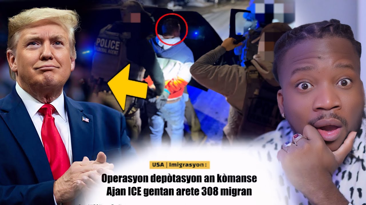 Depotasyon plis pase 300 migran arete! Panik nan peyi amerika🇺🇸 Ajan ICE frape