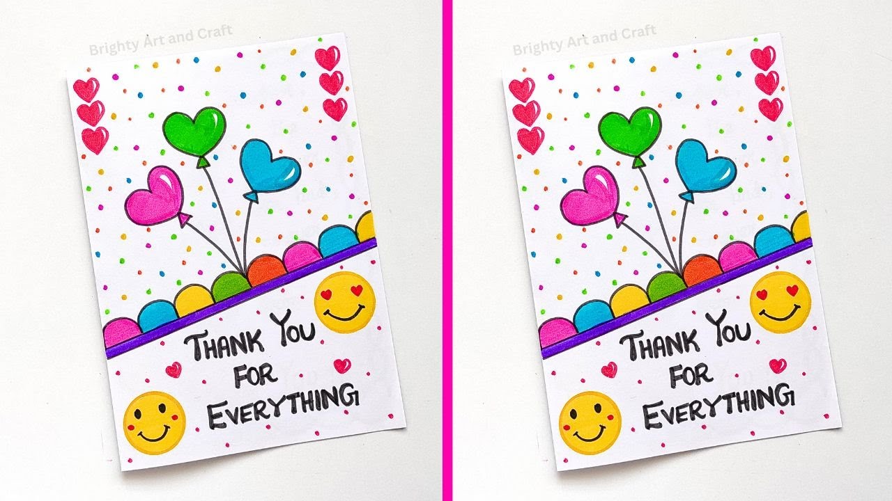 Thank You Card Idea | Easy and Simple Thanks Giving Card | 😍 2026 Thank You Greeting Card Ideas 😍