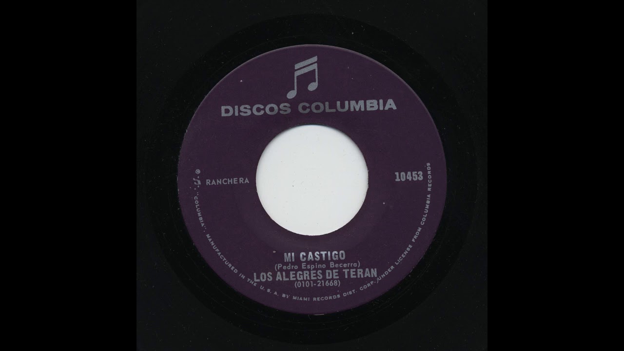 Los Alegres De Terán - Mi Castigo - Columbia 10453