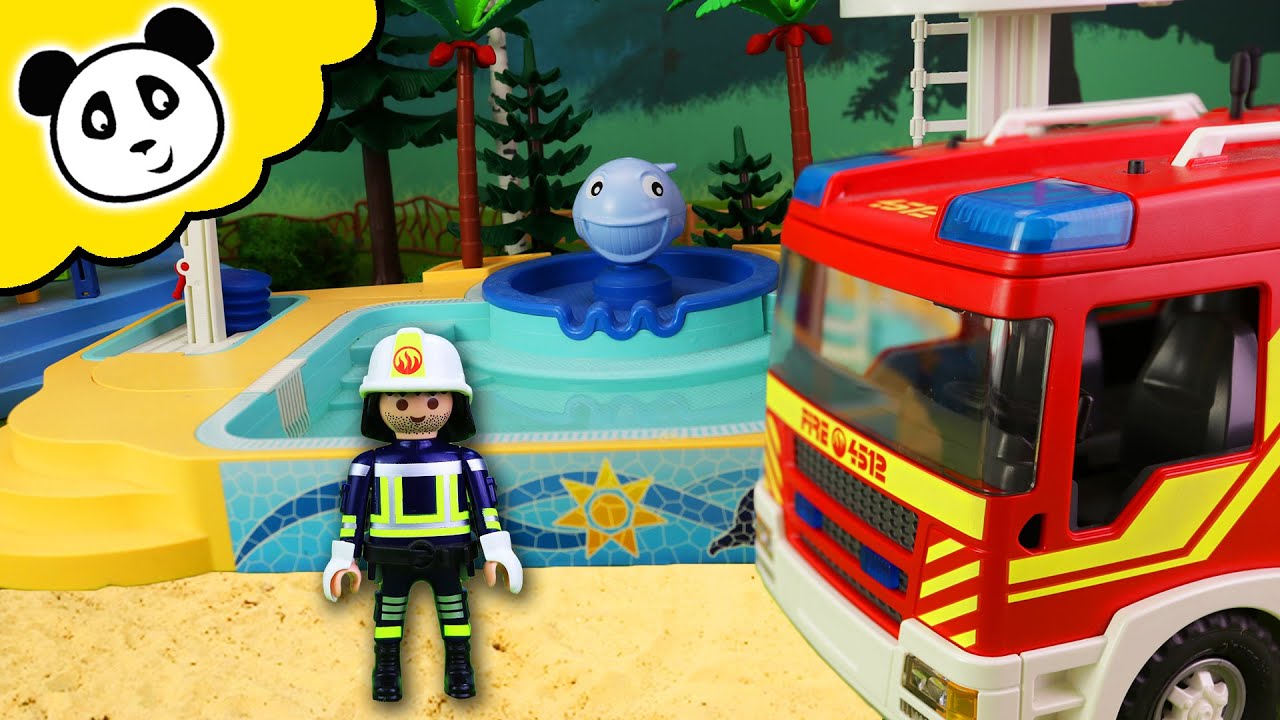Playmobil Bomberos - Incendio en la piscina - Playmobil español