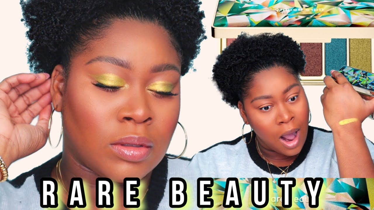 RARE BEAUTY EYESHADOW PALETTES ON DARK SKIN REVIEW, SWATCHES, DEMO!