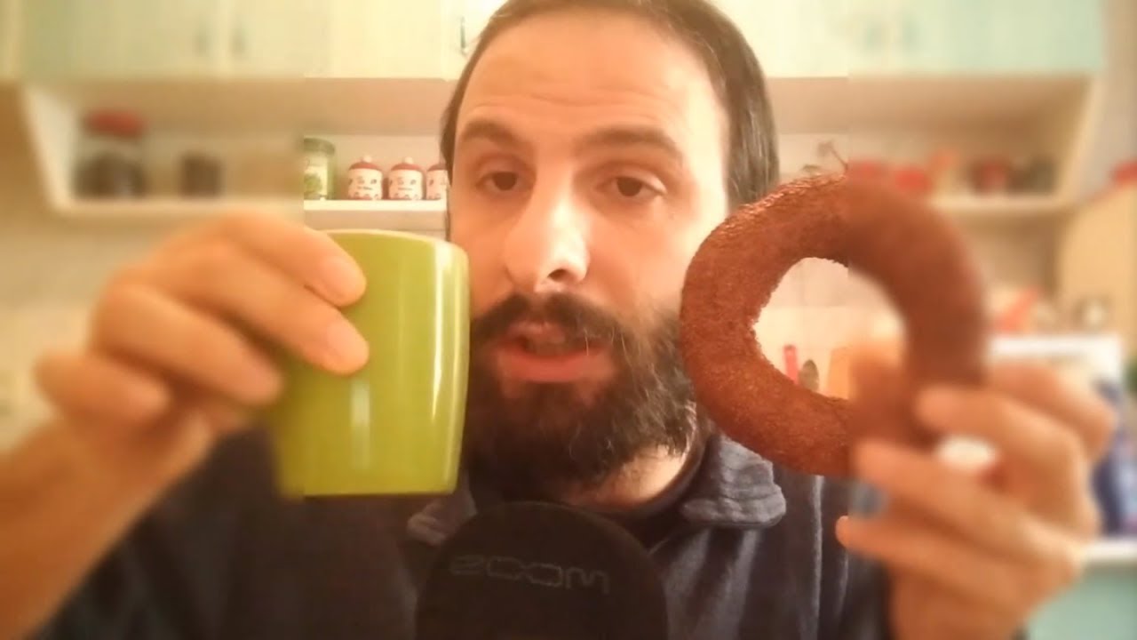 Eating Turkish Pretzels, Turkish Tea, ASMR Mukbang