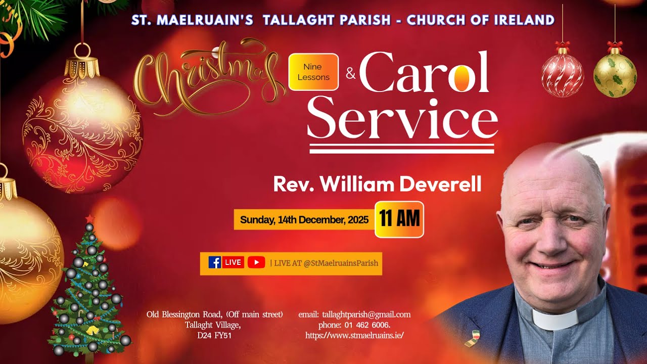 St. Maelruain's Parish | Rev. William Deverell |Christmas Carols | 4K | Tallaght parish | 14DEC2025