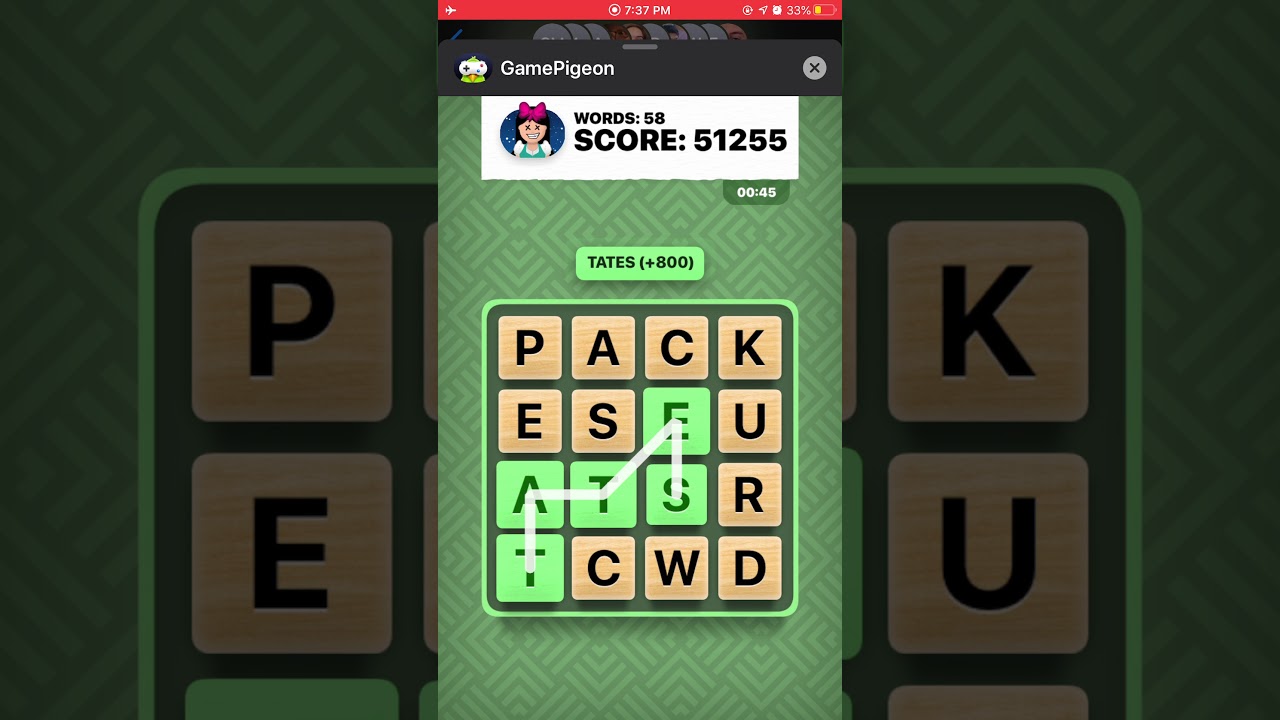 gamepigeon world record: 96.5k in 4x4 word hunt!
