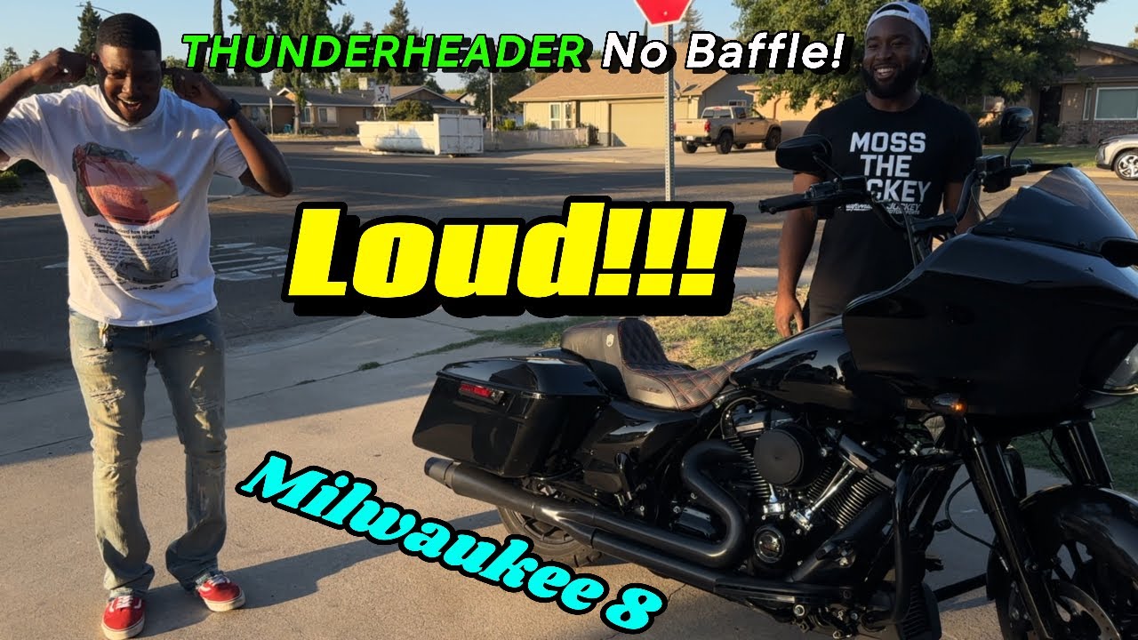 ThunderHeader Exhaust Baffle Removal Loud! Harley Davidson Road Glide Milwaukee 8 Motor!