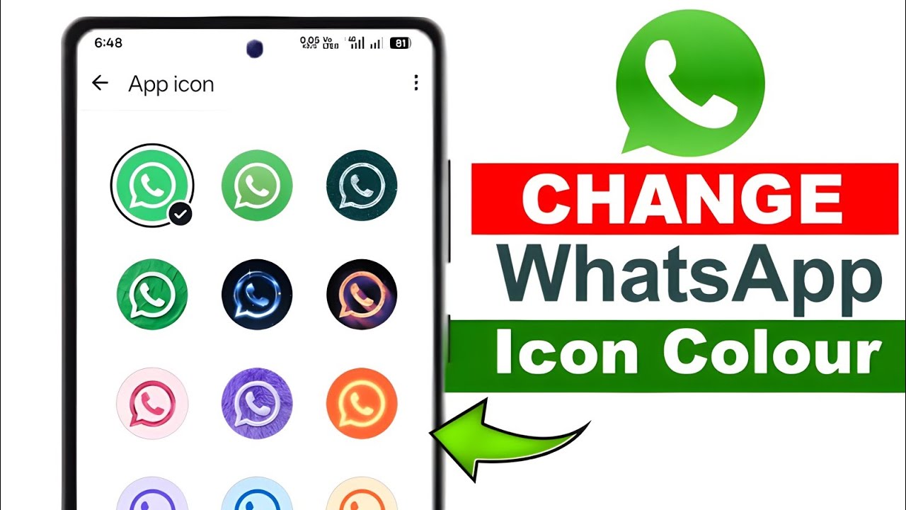 How to change WhatsApp icon colour | WhatsApp icon ka colour Kaise badle | change WhatsApp icon
